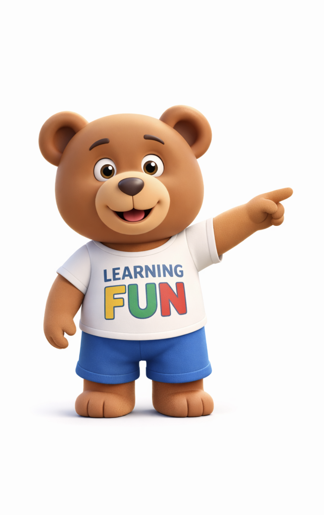 Urso Learning Fun apontando